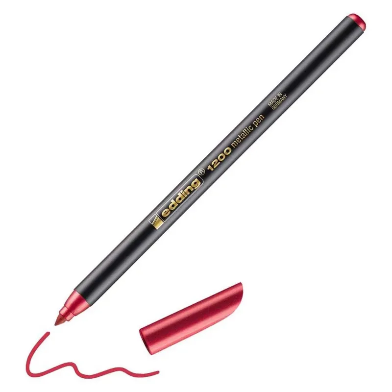Fineliner edding 1200 072 fijn metallic rood by edding – product photo 2 of 2