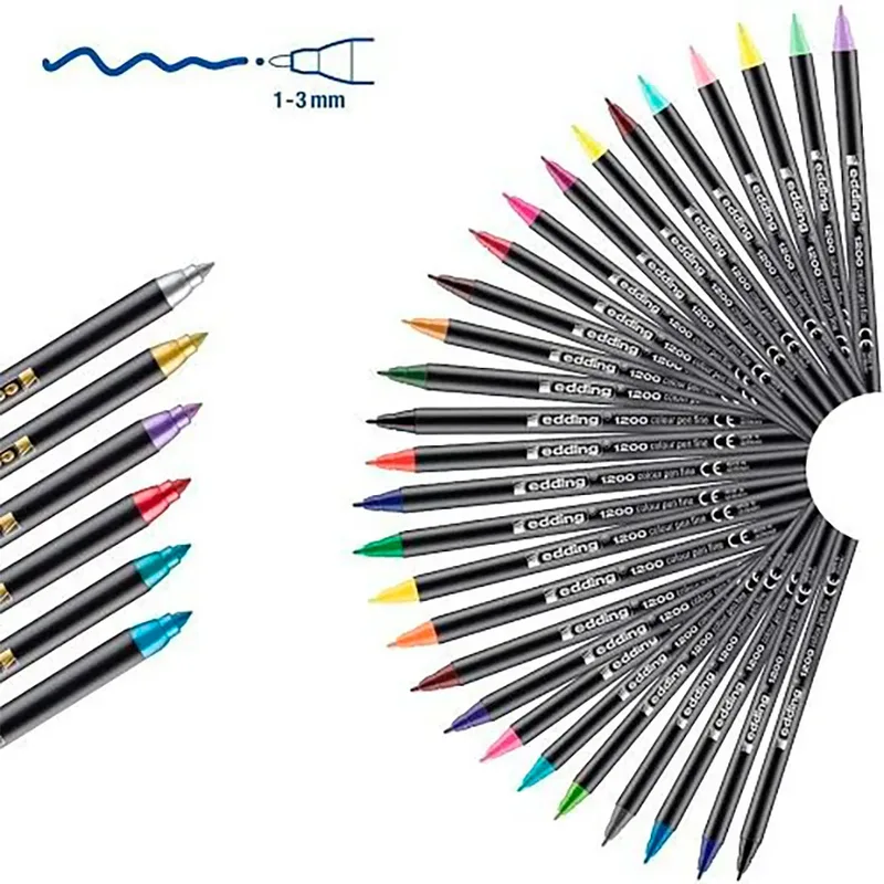 Fineliner edding 1200 fijn assorti blik à 20 stuks by edding – product photo 3 of 3