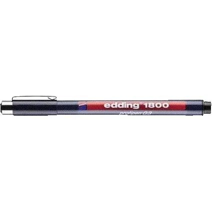 Fineliner edding 1800 0.35mm zwart | 10 stuks by edding – product photo