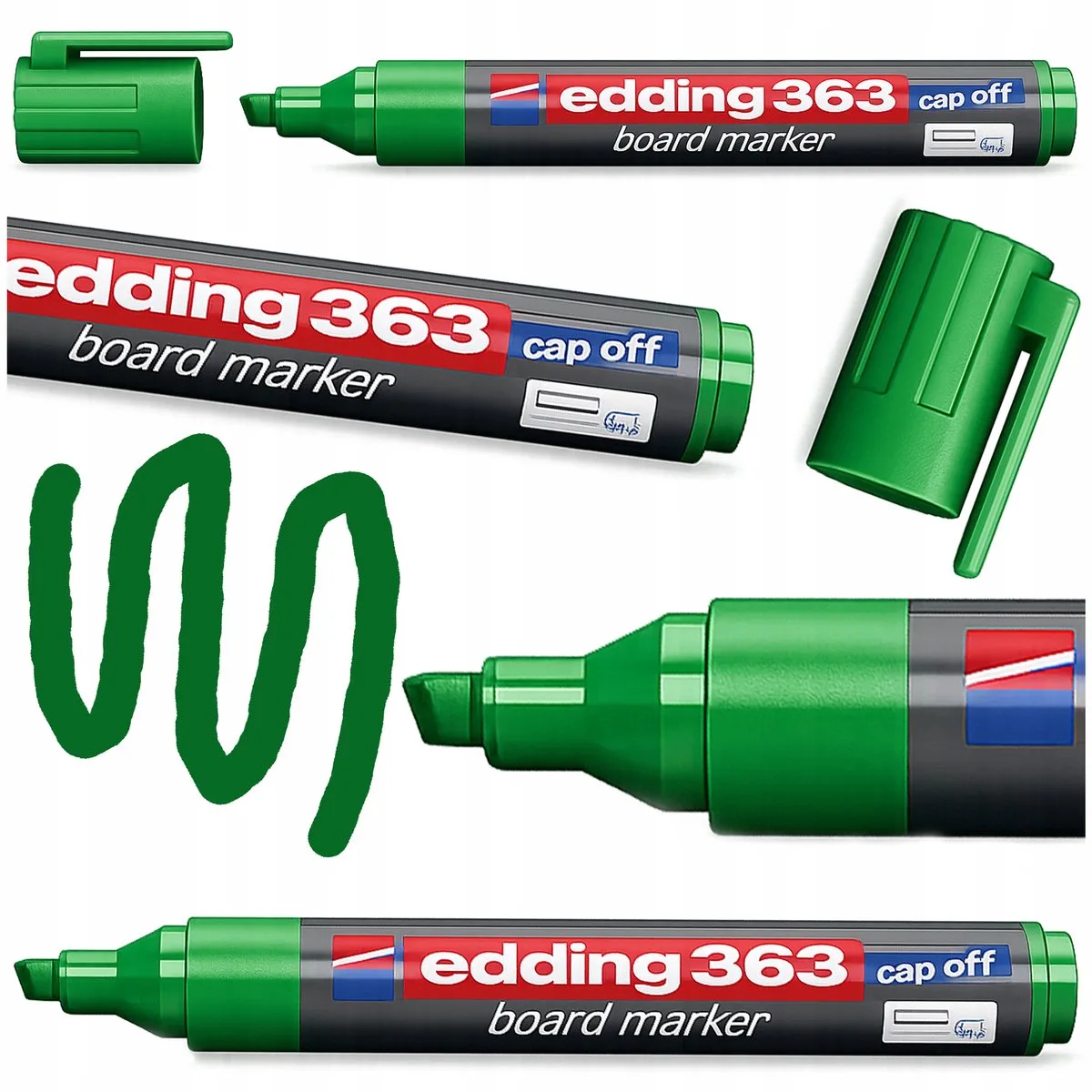 Flipchart Marker - 1-5 mm, Vegen Wisbaar van edding in Groen – productfoto