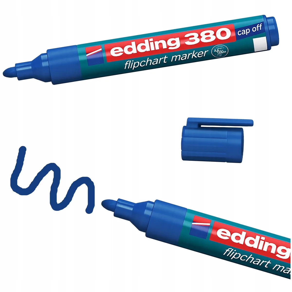 Flipchart Marker - Schrijft Vloeiend, Veegt Makkelijk Weg van edding in Blauw – productfoto
