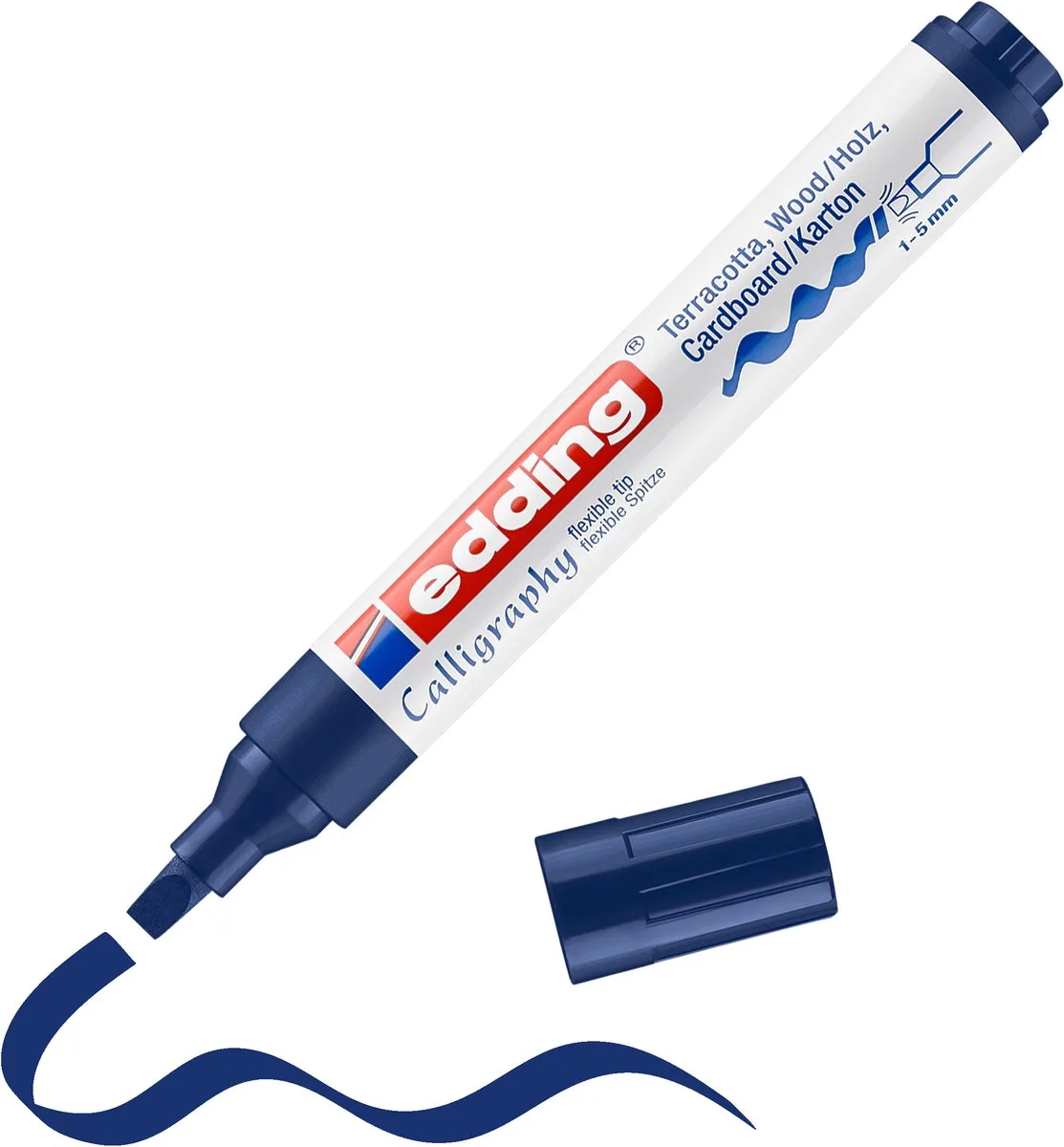 kalligrafie marker - 017 fra edding i Staalblauw – produktbillede
