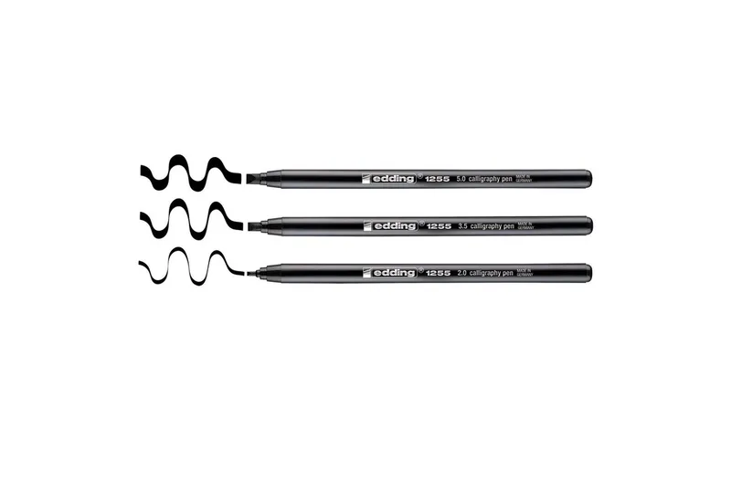 Kalligraphie-Stift 1255, 3er-Set van edding in Zwart – productfoto
