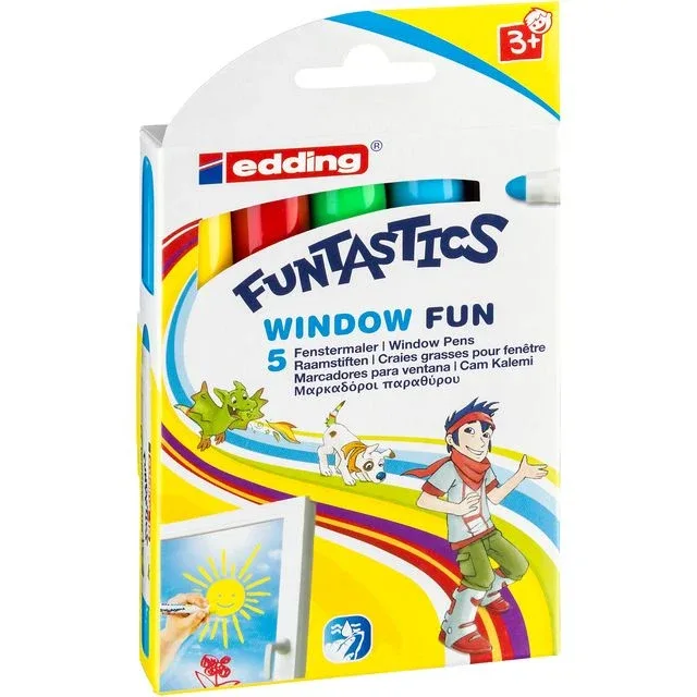 Krijtstift edding 16-5 funtastics window fun 5x | 10 stuks von edding – Produktfoto