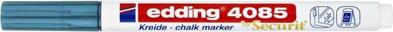 Krijtstift edding 4085 by Securit rond 1-2mm metallic blauw de edding – photo produit