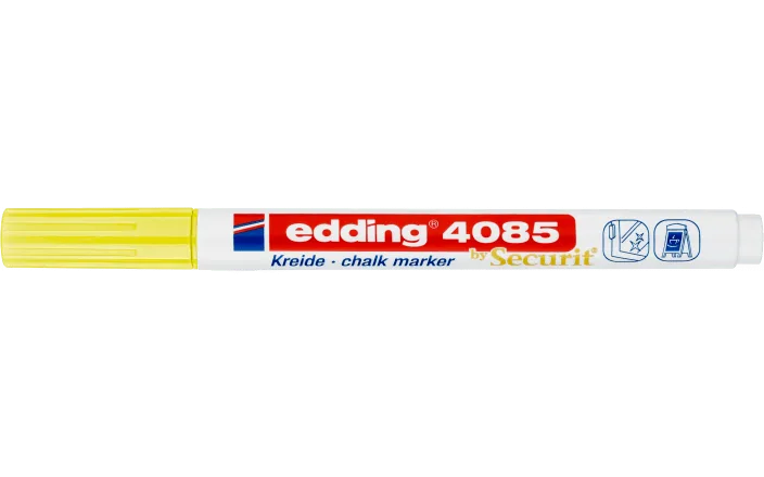 Krijtstift edding 4085 by Securit rond 1-2mm neon geel fra edding – produktbillede