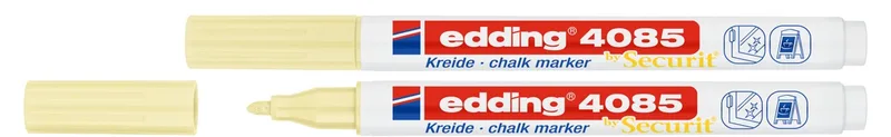 Krijtstift edding 4085 by Securit rond 1-2mm pastel geel de edding – photo produit