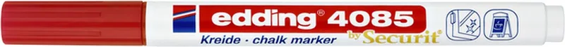 Krijtstift edding 4085 by Securit rond 1-2mm rood de edding – photo produit