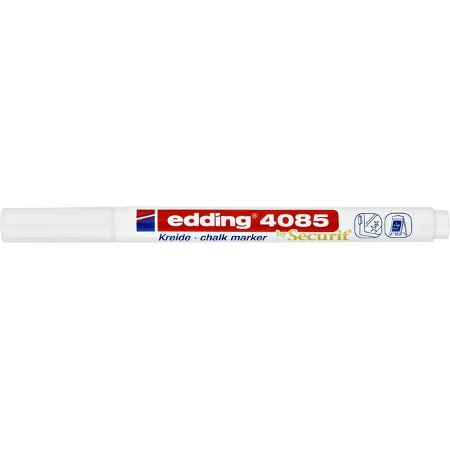 Krijtstift edding 4085 rond 1-2mm wit | 10 stuks de edding – photo produit