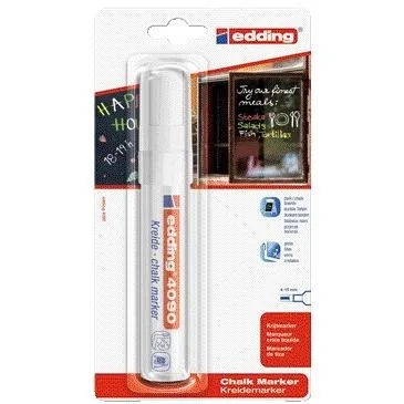 Krijtstift edding 4090 window blok 4-15mm wit | 6 stuks by edding – product photo