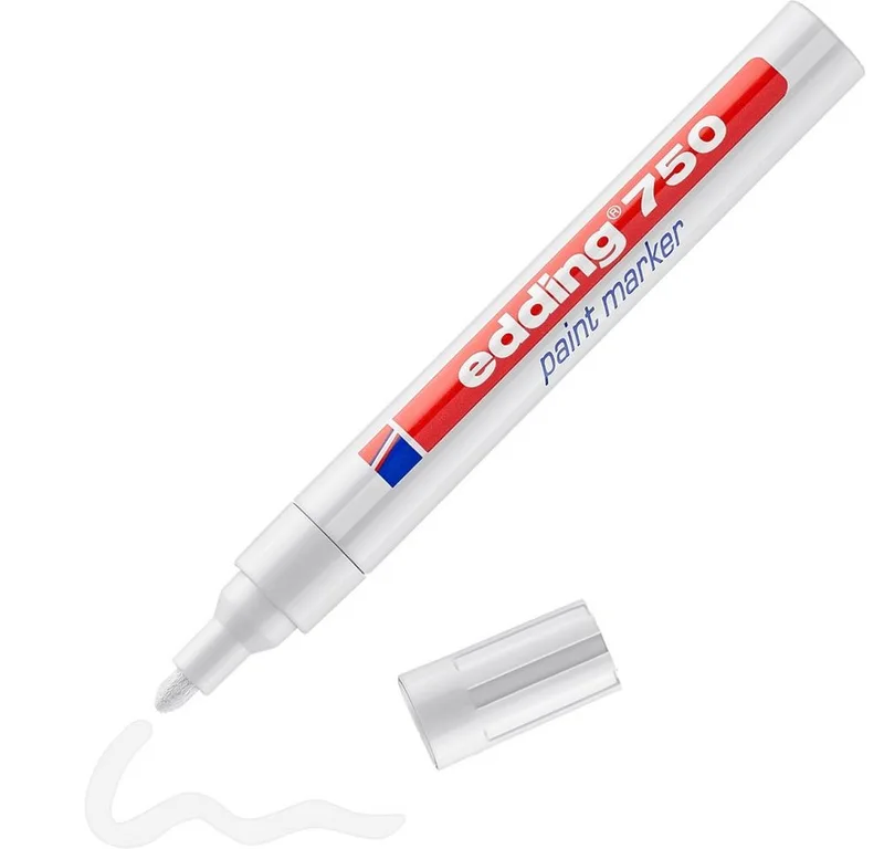 Lackmarker 1 Lackmarker Rundspitze 2-4mm van edding in Wit – productfoto