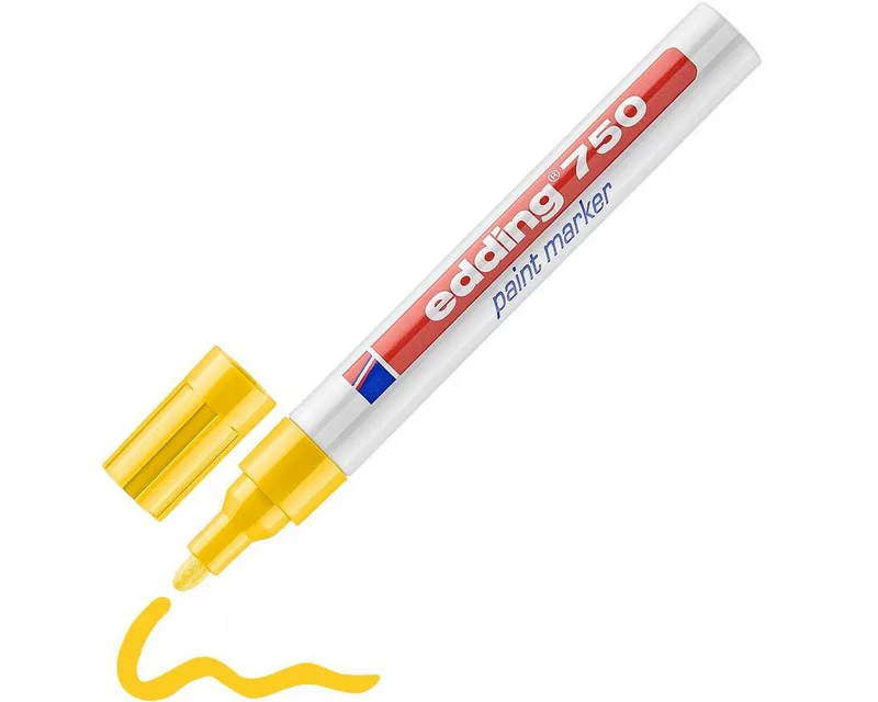 Lackmarker 750, (1-tlg), Strichstärke 2-4 mm, wasserfest by edding in Yellow – product photo