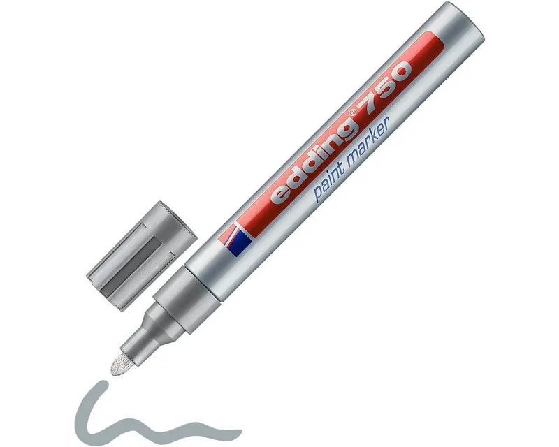 Lackmarker 750, (1-tlg), Strichstärke 2-4 mm, wasserfest van edding in Zilver – productfoto