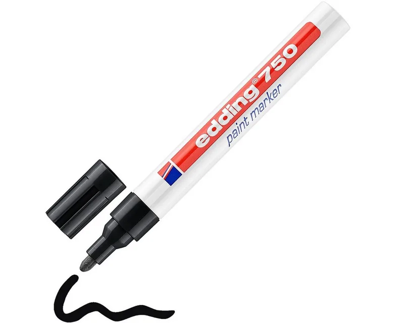 Lackmarker 750, (1-tlg), Strichstärke 2-4 mm, wasserfest de edding en Noir – photo produit