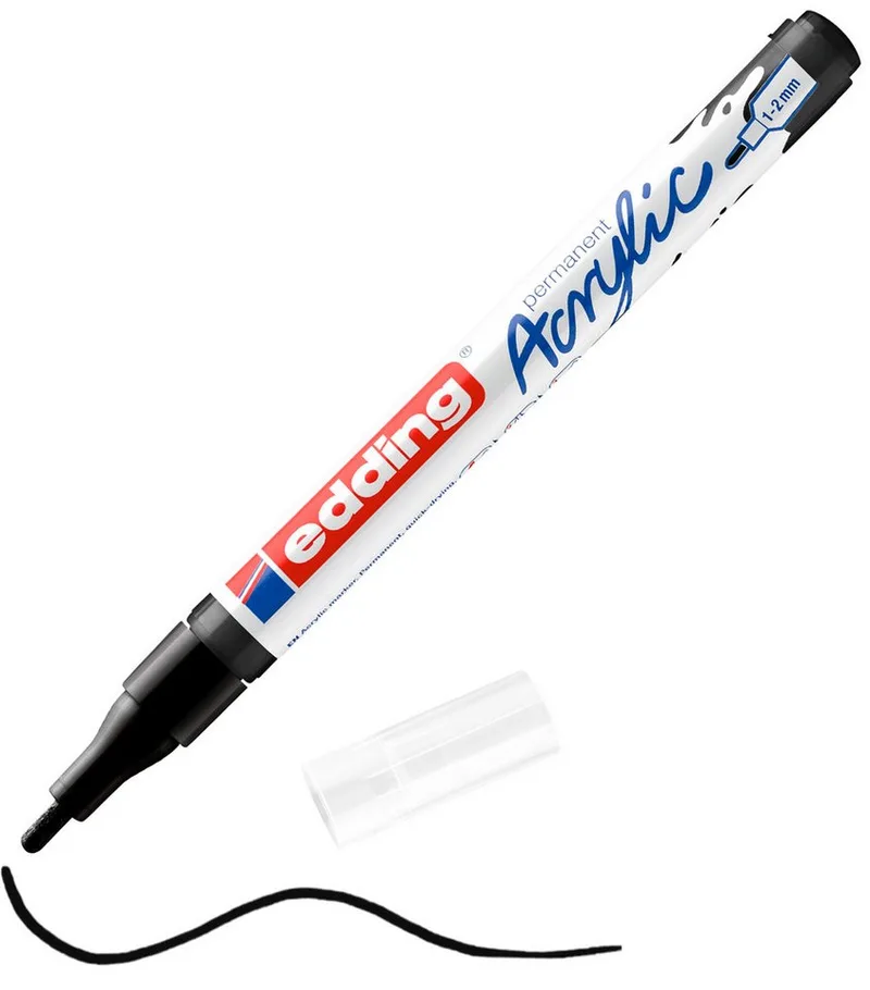Marker 5300, 1 mm - 2 mm Strichstärke, Wasserfest, geruchsarm, lichtecht by edding in Black – product photo