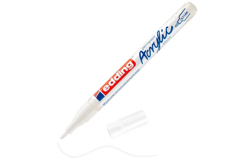 Marker 5500 Acrylic "Acrylmarker - Extra Fein", Strichbreite 0,7-1mm by edding in White – product photo