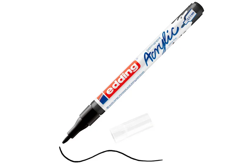 Marker 5500 Acrylic "Acrylmarker - Extra Fein", Strichbreite 0,7-1mm von edding in Schwarz – Produktfoto