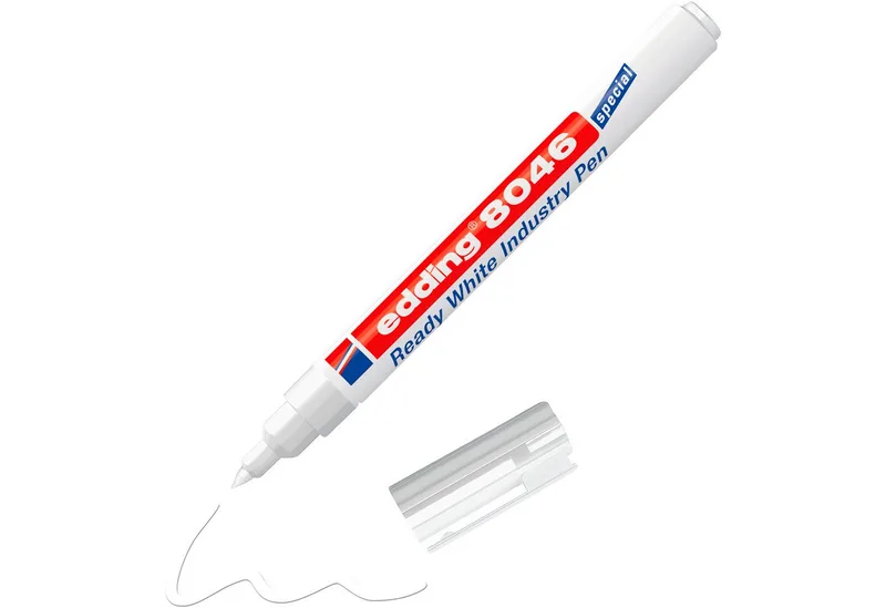 Marker 8046 Ready White Industry Pen, 1-3mm Strichstärke van edding in Wit – productfoto