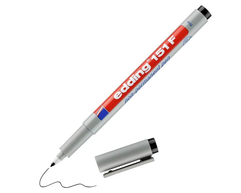 Marker edding 151 F Folienschreiber Schwarz – Non-Permanent 0,6 mm de edding – photo produit