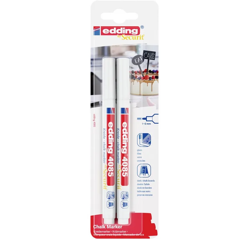 Marker Edding 4085 4-4085-2-1049 Kreidemarker 1 mm, 2 mm by edding in White – product photo