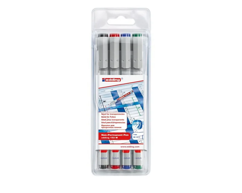 Marker edding OHP Marker 152M Non Permanent 1mm 4 Stück van edding – productfoto
