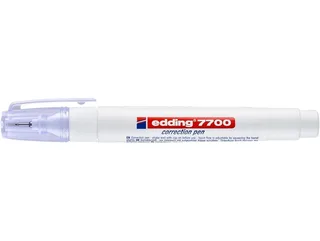 Marker Korrekturstift für Papier und Kartonagen, geruchsarm schnelltrocknend Clip vorhanden by edding in White – product photo 2 of 3