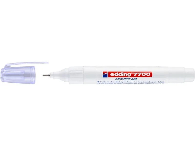Marker Korrekturstift für Papier und Kartonagen, geruchsarm schnelltrocknend Clip vorhanden by edding in White – product photo 3 of 3