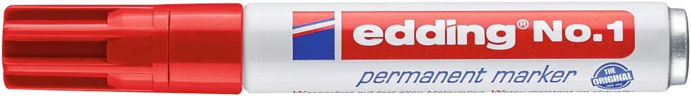 No. 1 Permanentmarker 1.0 - 5.0 mm Rot de edding – photo produit