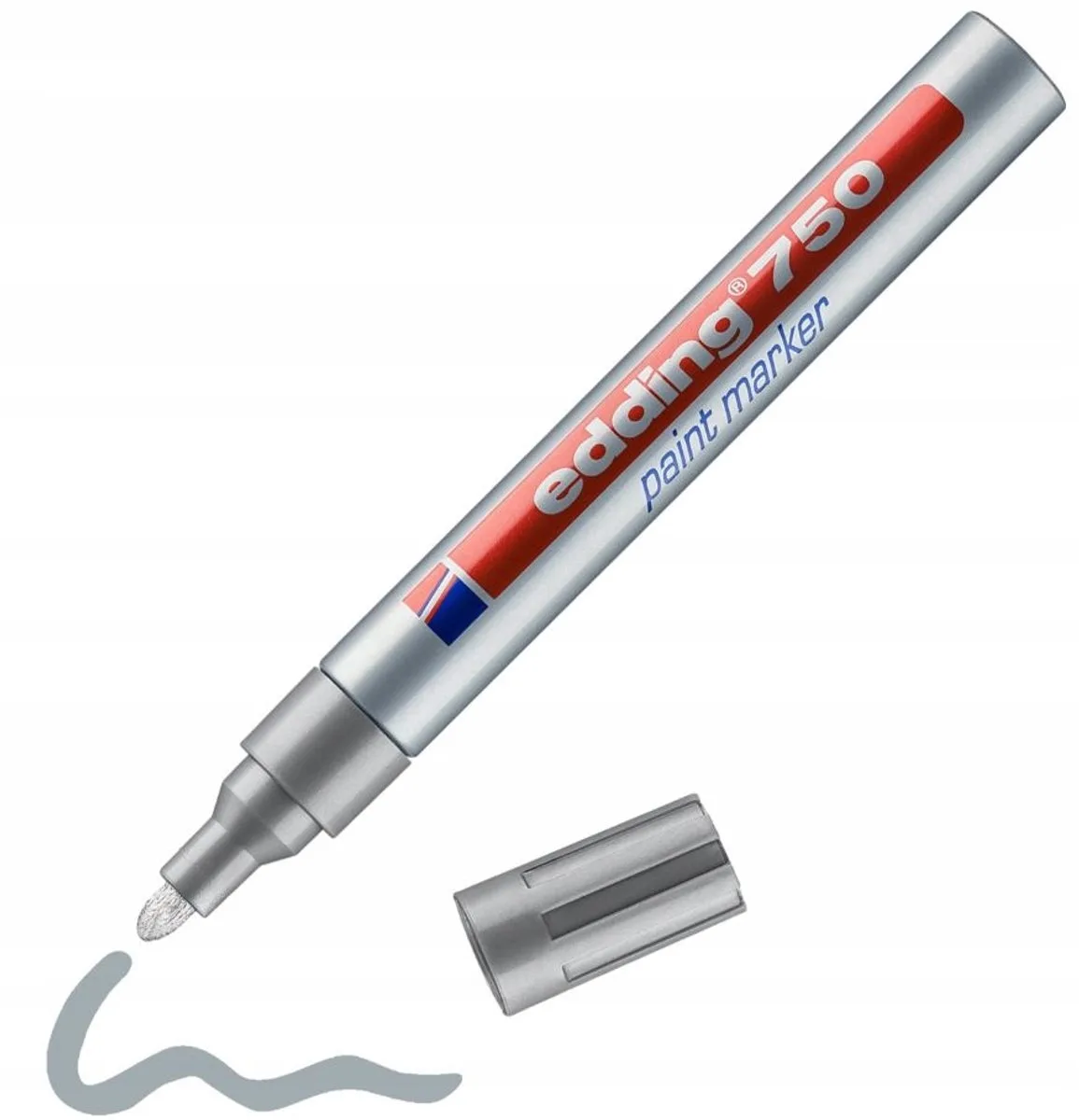 Oliebasis Marker 2-4 mm, Permanent, Hittebestendig von edding in Silber – Produktfoto