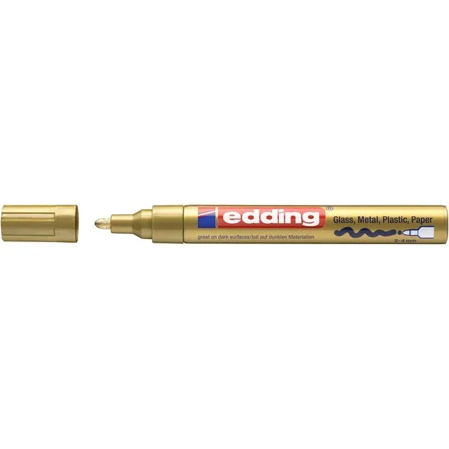Paintmarker edding 750 oliebasis 2-4mm crea goud | 10 stuks de edding – photo produit