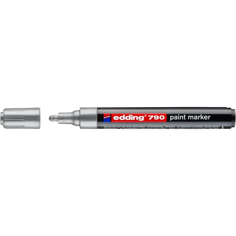 Paintmarker edding 790 alcoholbasis 2-3mm zilver | 10 stuks by edding – product photo