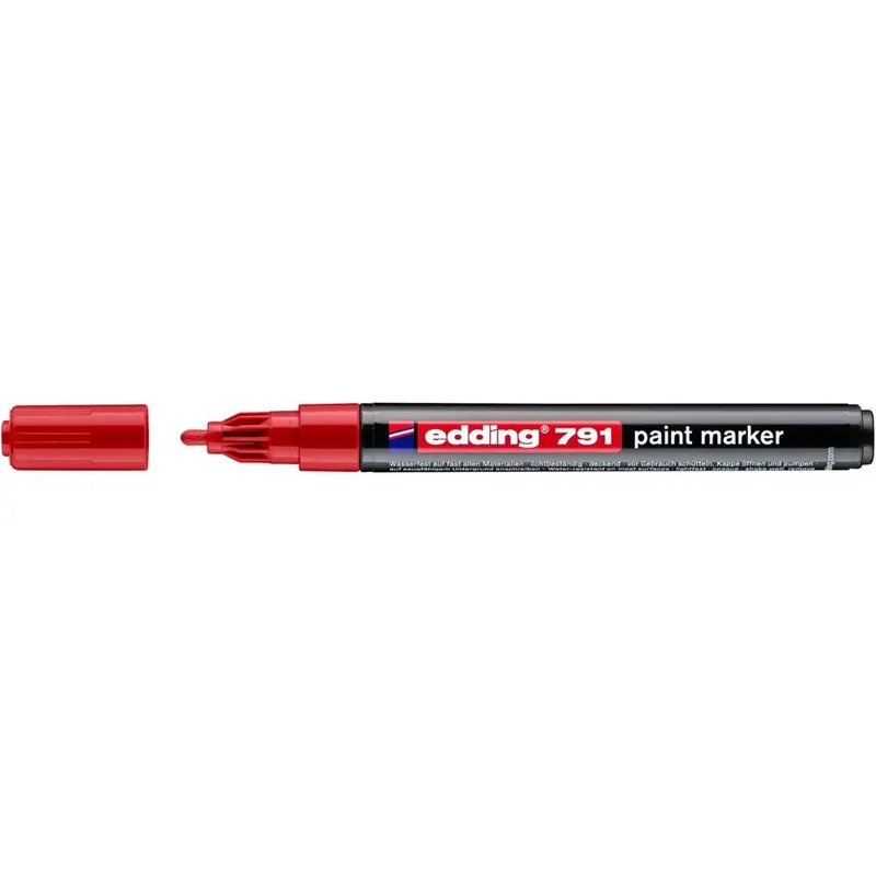 Paintmarker edding 791 alcoholbasis 1-2mm rood | 10 stuks by edding – product photo