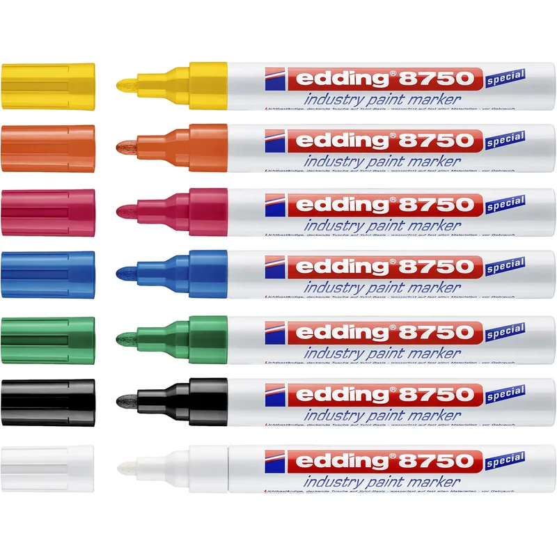 Paintmarker edding 8750 industrie 2-4mm zwart | 10 stuks by edding – product photo