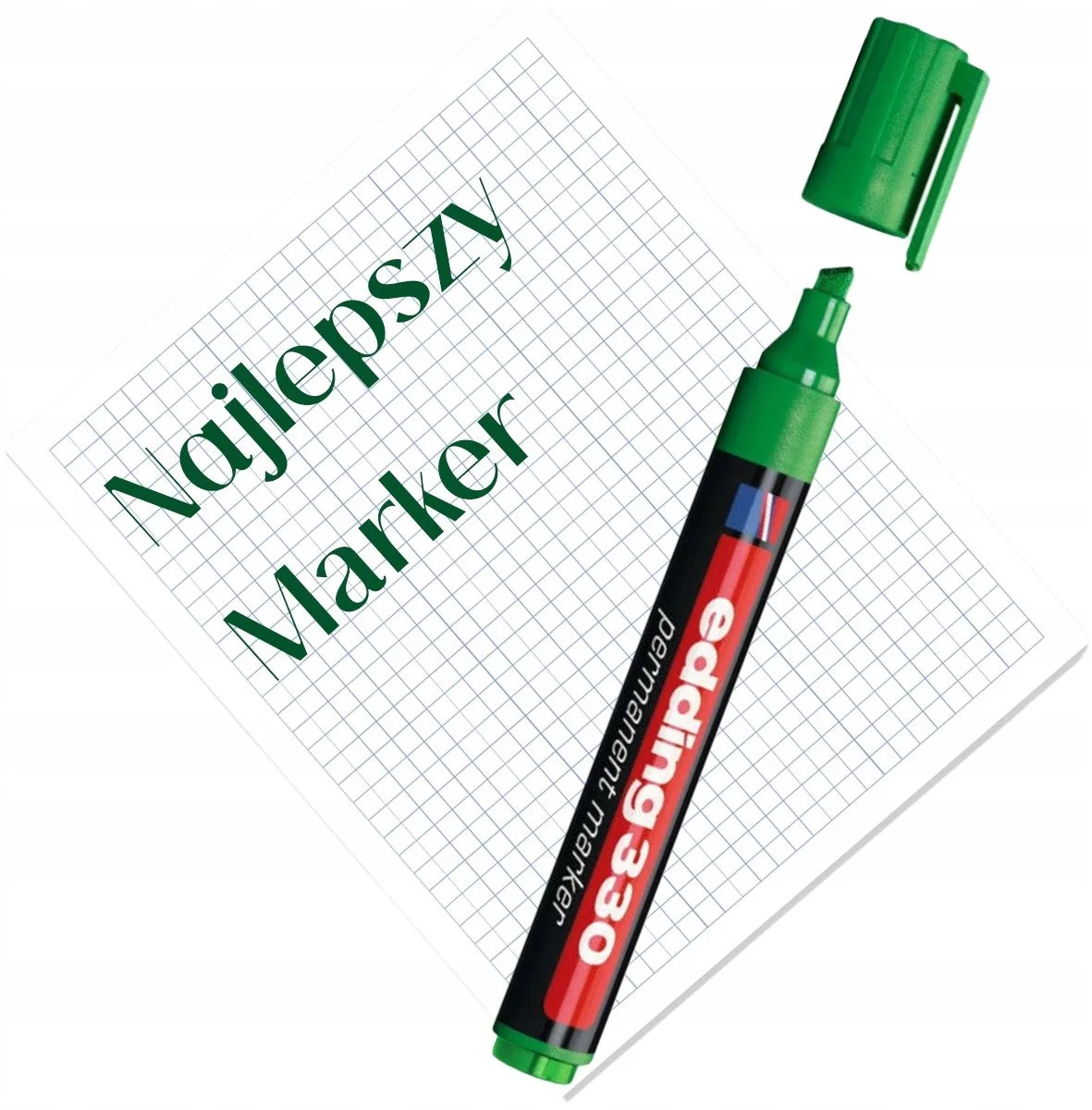 Permanent Marker 1-5 mm - Sneldrogend en vervaagt niet de edding en Vert – photo produit