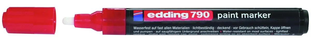 Permanent Marker 2-3mm - Voor Diverse Oppervlakken von edding in Rot – Produktfoto