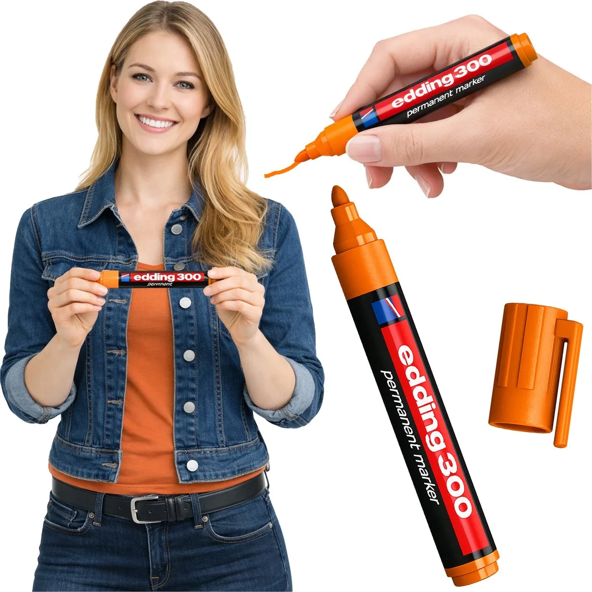 Permanent Marker Waterdicht 1,5-3mm de edding en Blanc – photo produit