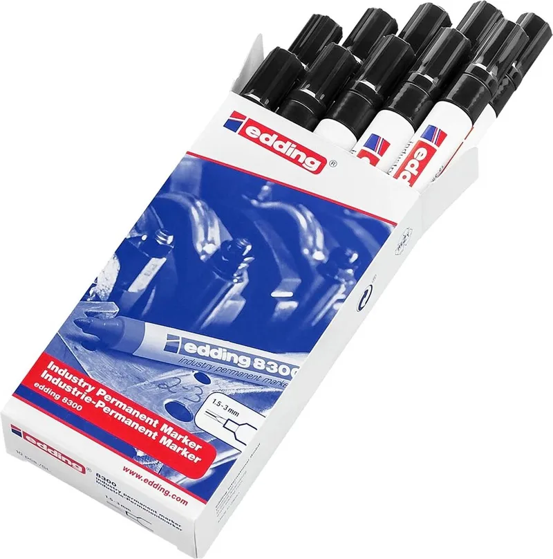 Permanente markeerstift Edding 8300 (10 Stuks) by edding in Black – product photo