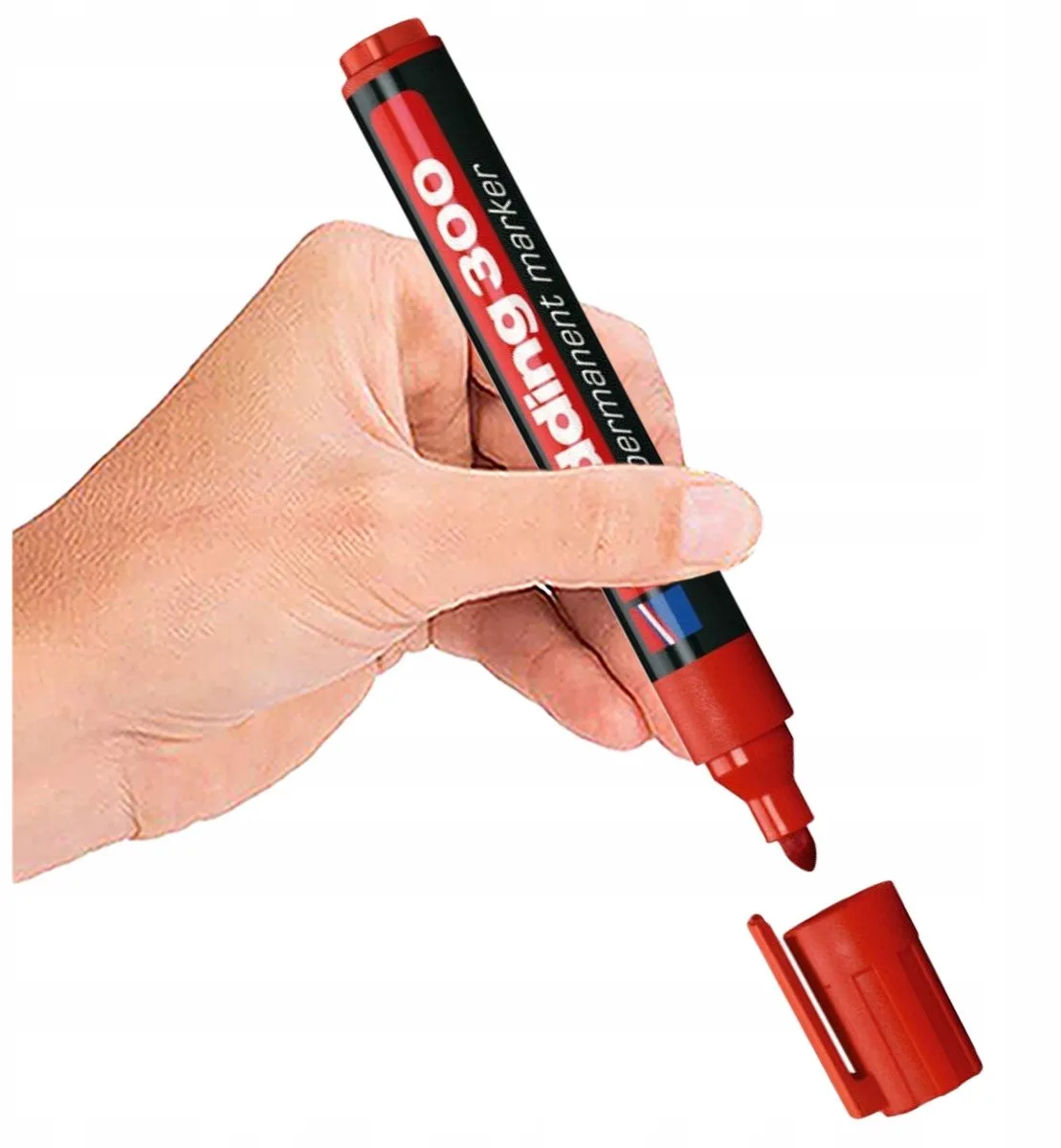 Permanente Marker 1,5-3mm Sneldrogend de edding en Rouge – photo produit