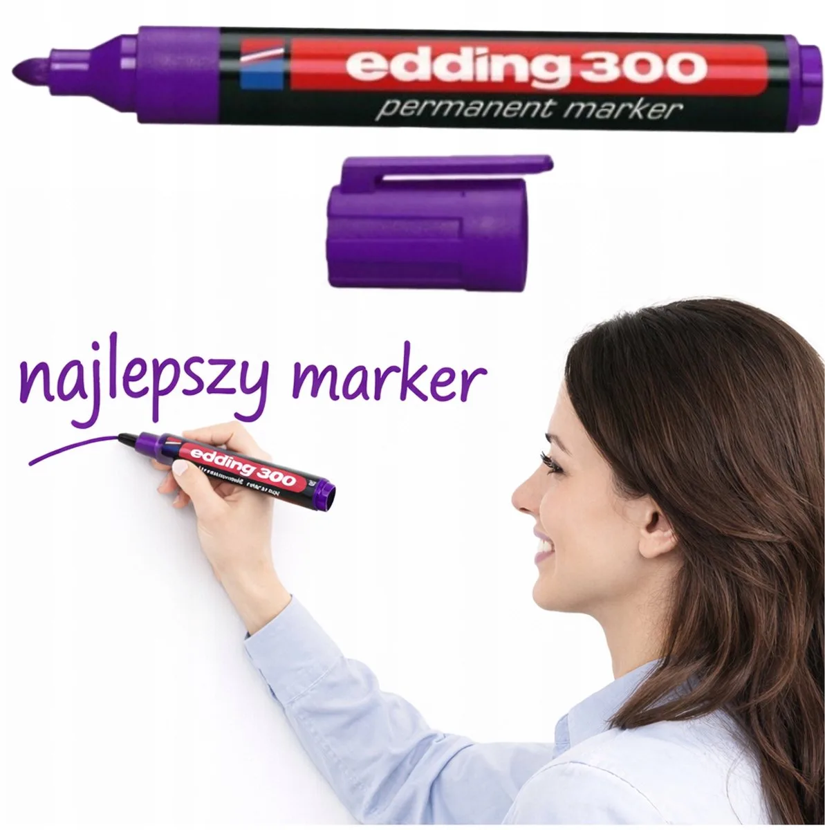 Permanente Marker Fiolet 1,5-3mm - Ideaal voor Kantoor & School van edding in Paars – productfoto