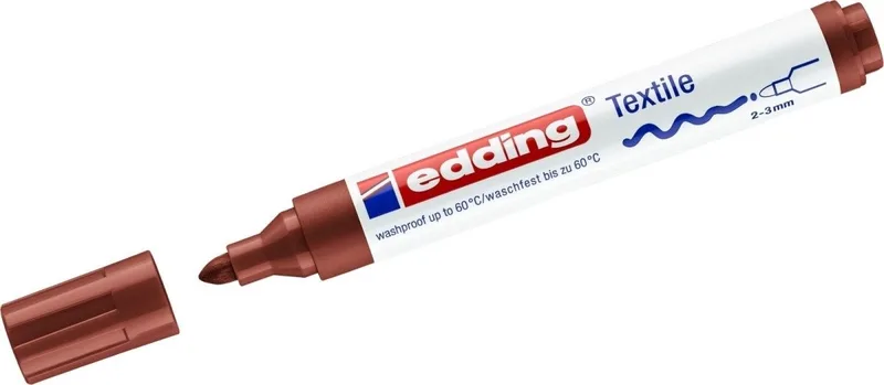 Permanentmarker Textilmarker edding 4500 creative Rundspitze 2-3mm de edding en Marron – photo produit