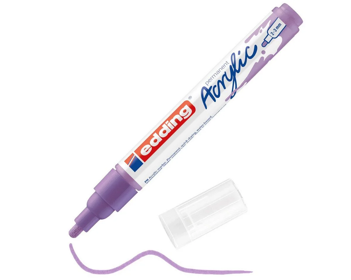 Spiel edding 5100 Acrylmarker mittel – light lavender matt 2–3 mm von edding – Produktfoto