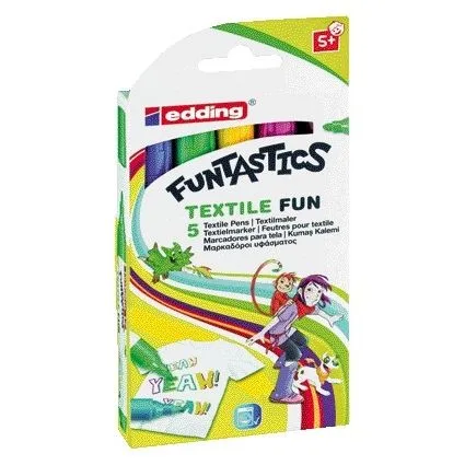 Viltstift edding 17 textiel fun rond 2-3mm assorti | 10 stuks by edding – product photo