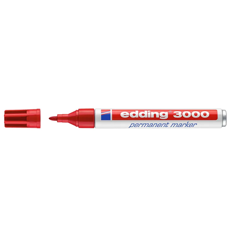 Viltstift edding 3000 rond 1.5-3mm rood van edding – productfoto