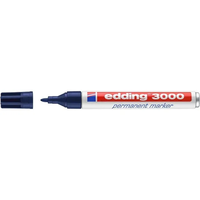 Viltstift edding 3000 rond 1.5-3mm staalblauw | 10 stuks de edding – photo produit