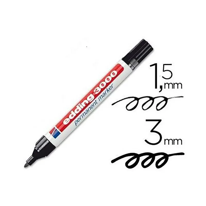 Viltstift edding 3000 rond 1.5-3mm zwart de edding – photo produit 3 sur 4