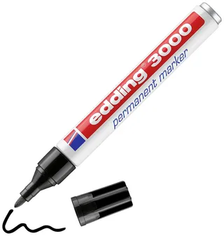 Viltstift edding 3000 rond 1.5-3mm zwart blister à 1 stuk van edding – productfoto 3 van 3