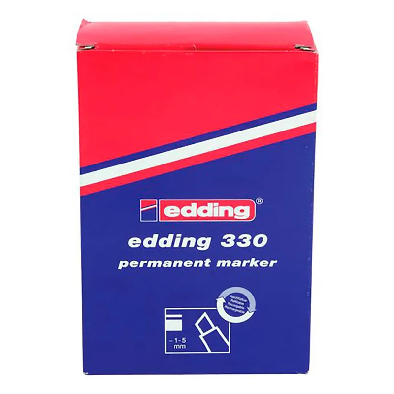 Viltstift edding 330 schuin 1.5-5mm zwart von edding – Produktfoto 2 von 2