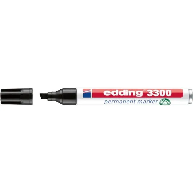 Viltstift edding 3300 schuin 1-5mm zwart | 10 stuks by edding – product photo