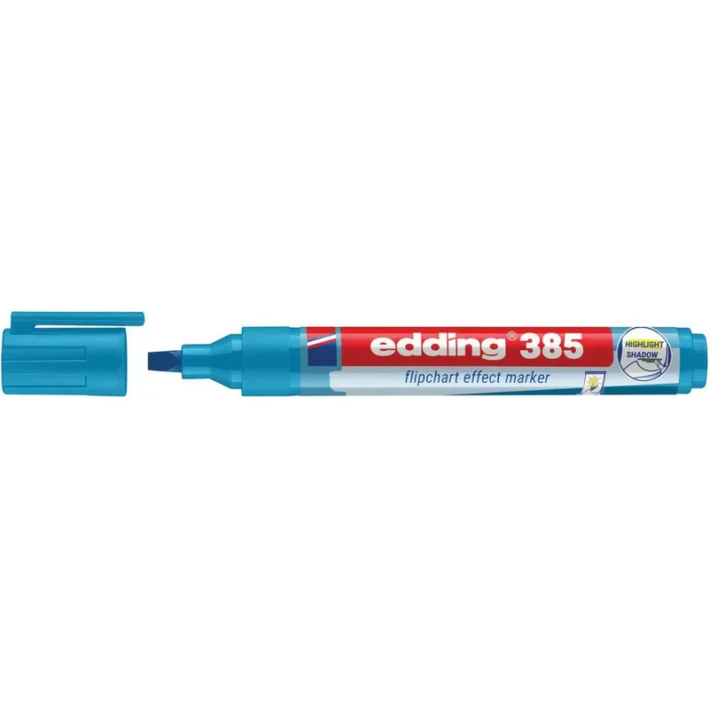 Viltstift edding 385 flipover penseel lichtblauw | 10 stuks by edding – product photo