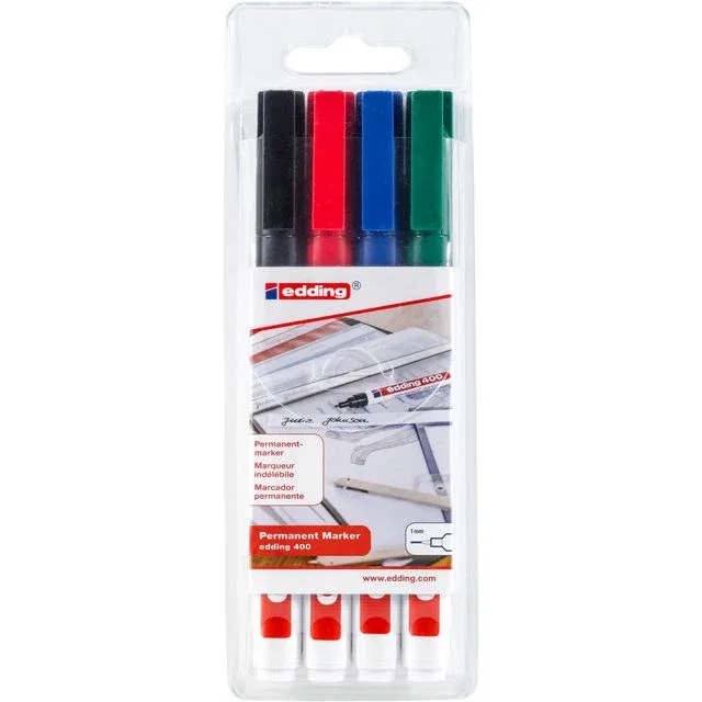 Viltstift edding 400 creatief rond 1mm assorti | 10 stuks by edding – product photo